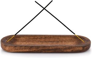 Soporte de incienso natural de madera de mango con recogedor de cenizas para uso religioso Tipo de enchufe de cilantro - Product Image 2