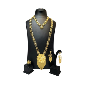 <b>Arabic</b> Collection 24kt Gold Plated Fine <b>Jewelry</b> Sets Copper with Pearl and Diamond for Gift - Product Image 1