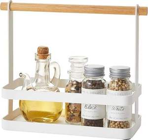 Nouvelle armoire à épices à 2 niveaux avec revêtement noir Organisateur de rangement Support d'assaisonnement sur pied pour comptoir de cuisine Support pour pots à épices - Product Image 5