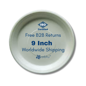 Most Selling Biodegradable Disposable Round Dinnerware Sugarcane Bagasse <b>Plates</b> for Parties Catering and Takeaway Kitchen Use - Product Image 1