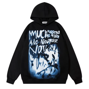 Sudadera con Capucha de Invierno de Algodón 100% Teñido Liso con Estampado de Alta Definición y Bordado, Estilo Última Moda, Térmica, Oversize, con Bolsillo Canguro para Hombre y Mujer - Product Image 1