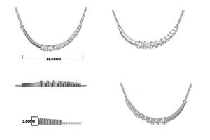 Sparkling Beauty 0.50Ct Collar de moissanita en oro blanco de 14 quilates 18 pulgadas Estilo sofisticado en venta al por mayor - Product Image 5