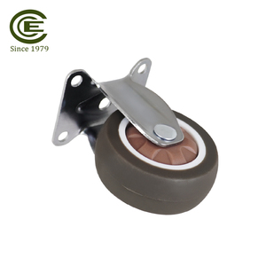 Furniture <b>Casters</b> 2 Inch Fixed TPR Rubber Smooth Rolling Wooden Cabinet <b>Wheels</b> - Product Image 2