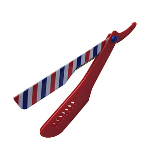 Durable Hair Salon Shaving Razors Best Quality Barber Single <b>Edge</b> Razors Red Plastic Handle Made Stainless Steel - Product Image 2