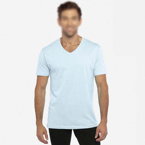 Camiseta de entrenamiento con cuello en V para hombre de alta calidad, camisetas 100% de algodón y poliéster, ropa ajustada con cuello en V para hombre, camisa transpirable de talla grande - Product Image 5
