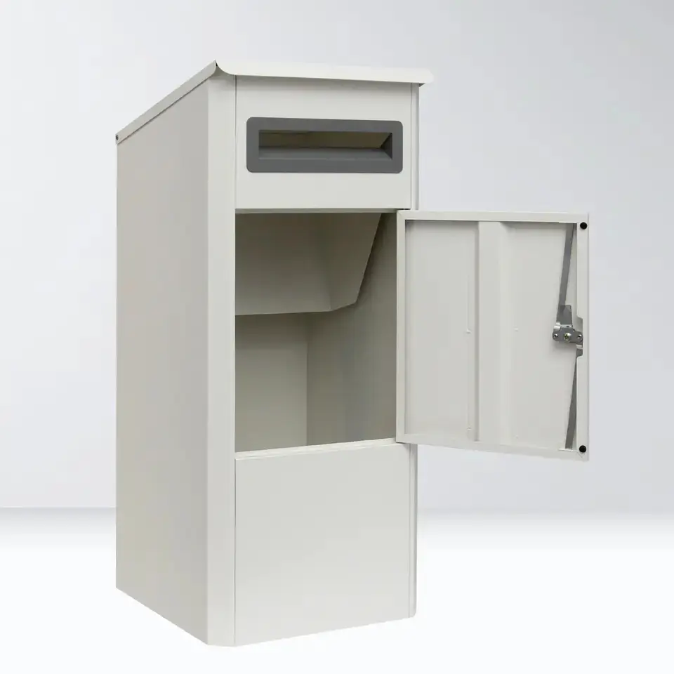 Parcel Drop Box Galvanized Mailboxes ODM Letterboxes Stainless Steel Metal Outdoor Smart Lockable Wall Mounted Drop Mailbox OEM