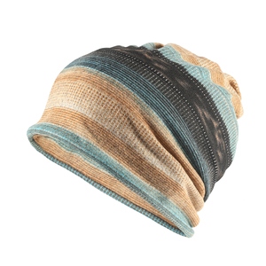 Bonnet classique à rayures pour la peau d'automne en gros pour adultes en gardant au chaud les chapeaux turban en stock 2026 - Product Image 1
