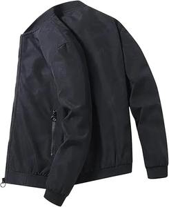 Soft <b>Lining</b> Strong Zip Bomber <b>Jacket</b> Relaxed Fit Casual Shape Wind Protection Everyday Style Bomber <b>Jacket</b> - Product Image 5