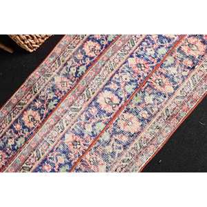 Alfombra Floral de lana clásica Vintage, 2x3,2 pies, diseño de retales azul y rojo, área grande, rectángulo, Kilim, látex para decoración de habitación de pasillo - Product Image 5