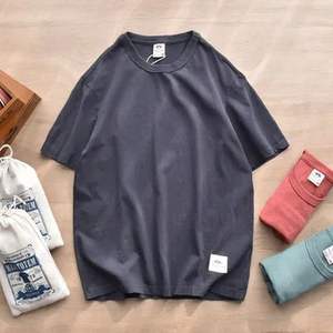 Venta al por mayor 100% algodón liso de gran tamaño hombres camiseta 220Gsm peso pesado logotipo personalizado hombres Puff impresión pantalla impresión y DTF impresión camiseta - Product Image 5