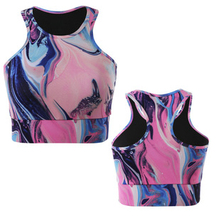 Wholesale Sublimated Women Plus Size High Support Sports <b>Bra</b> Seamless Push-Up Yoga <b>Bra</b> Breathable Quick Dry Four-Way <b>Stretch</b> - Product Image 1