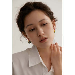 Orecchini pendenti alla moda color giada - Product Image 5