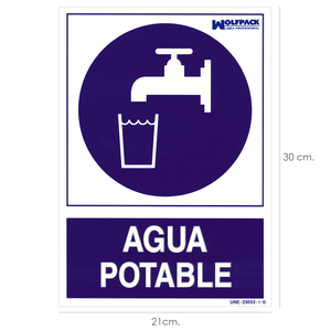 Cartellone Acqua Potabile 21x 30 (Alt.) cm. - Product Image 1
