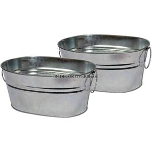 Macetas Decorativas de Jardín de Gran Tamaño, Elegantes, Hechas de Metal Galvanizado de Alta Calidad, Diseño Único y Sofisticado - Product Image 4