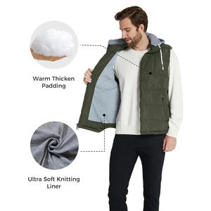 Chaleco sin mangas acolchado para hombre más vendido, ropa informal suave térmica, chaleco acolchado transpirable para caballero con bolsillo con cremallera - Product Image 3