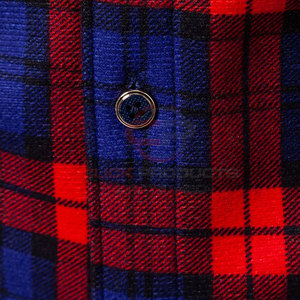 เสื้อเชิ้ตแฟลนเนลลายสก็อตแขนยาวแบบยูนิเซ็กซ์ ดีไซน์ล่าสุด รับสกรีนโลโก้ ผ้าฝ้ายผสมสแปนเด็กซ์ ขายส่ง เสื้อผู้ชายสไตล์สตรีทแวร์ - Product Image 4