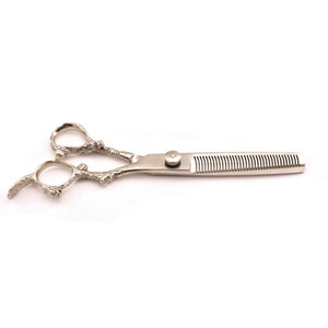 <b>Mirror</b> Finish Barber Thinner with Fancy Design Handle Professional Stainless Steel Hair <b>Thinning</b> Scissors for Precision Haircuts - Product Image 2