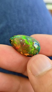 Alta calidad 11,51 Cts Natural etíope negro ópalo cabujón Clase Mundial piedra preciosa suelta - Product Image 2