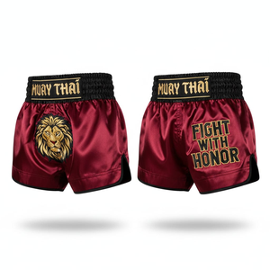 Shorts de Muay Thai al por Mayor, Marca Privada OEM, Satén Elástico, Unisex, para Adultos, Pantalones Cortos de Entrenamiento de Boxeo, MMA, Kickboxing, Ropa de Lucha - Product Image 6