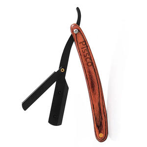 Navaja de afeitar plegable de acero inoxidable con filo recto, navaja de barbero con filo recto de Pissco Pakistán - Product Image 3