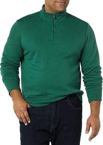 Sudadera de Algodón Grueso Personalizada con Cierre de Cremallera 1/4 para Hombre, Sudadera de Cuello Redondo, Holgada, Lavada, a la Moda - Product Image 4