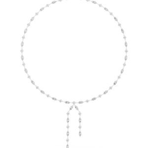 Collar Halo 18K con Cadena de Plata Piedra Redonda - Product Image 4