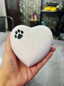 American Style Metal Velvet <b>Box</b> Heart <b>Keepsake</b> Cremation Urn / Funeral Supplies Eco-Friendly Biodegradable Durable Customizable - Product Image 4