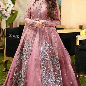 Designer Elegant Zari Embroidery <b>Jacket</b> & Lehenga with Lace & Sequined Decoration Perfect Party/Wedding Wear 2024 - Product Image 1