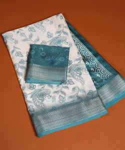 Nouvelle tenue de saree brodée tendance avec chemisier lourd à séquence de cordon unique sur tissu en filet d'organza pour les mariages - Product Image 2