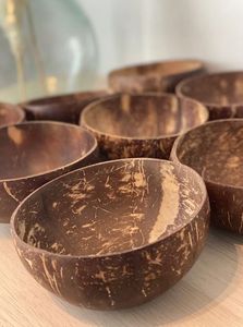 Vente en gros de bols en noix de coco écologiques, ustensiles de cuisine naturels faits à la main au Vietnam, vaisselle durable pour salade, smoothie, yaourt, céréales - Product Image 4