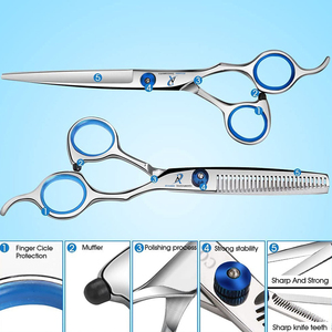 Tijeras de salón de acero inoxidable con peine, tijeras de corte de pelo afiladas, herramientas de peinado de peluquero para salón de peluquería y aseo doméstico - Product Image 4