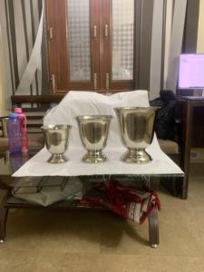 ถังน้ำแข็งแชมเปญอลูมิเนียมสีเงินถังแช่ไวน์พร้อมโลโก้ที่กำหนดเองของตกแต่งบาร์และปาร์ตี้ - Product Image 5