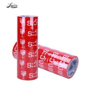 Cinta adhesiva de goma de un solo lado de alta calidad, cinta de advertencia impermeable impresa en rojo y blanco para sellado de bolsas - Product Image 4