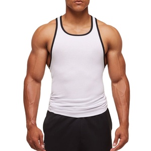 เสื้อกล้ามออกกำลังกายทรงเข้ารูปแบบขายส่ง OEM ผลิตจากวัสดุอีลาสเทนยืดหยุ่น ตัดเย็บแบบเวสต์ สีพื้น แห้งเร็ว - Product Image 4