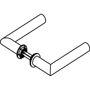 HEWI 162PCM/162XAM ชุดมือจับประตูสแตนเลสแบบคู่ มือจับขนาดเล็กพร้อมหัวจับแบบโรเซตต์ แกนสี่เหลี่ยมขนาด 8 มม. อุปกรณ์เสริมสำหรับรางม่าน - Product Image 3