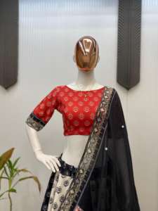 Rayonne pure de qualité supérieure Lehenga Choli avec miroir réel lourd Duptta pour Navaratri spécial vêtements ethniques les plus vendus femmes fille - Product Image 2