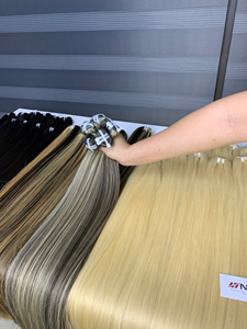 วิกต่อผมแบบคู่ยาว32นิ้วทำจากบริสุทธิ์ทุกสีคุณภาพสูง - Product Image 2