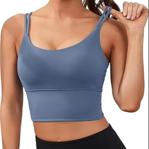 Soutien-gorge de sport sans bretelles en dentelle respirant de qualité supérieure 2025, en élasthanne/nylon, avec logo frontal, design personnalisé pour femmes - Product Image 5