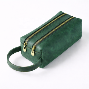 Neceser de Viaje Vintage de Cuero Genuino, Bolsa de Aseo para Hombre, Bolsa de Cosméticos de Viaje, Bolsa de Lavado, Bolsas de Aseo para Hombre - Product Image 5