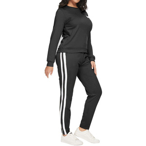 Pullover Tracksuit <b>Set</b> Crew Neck With <b>Matching</b> <b>Jogger</b> Pants / Soft Cotton Lightweight Breathable Polyester Blend For Comfort - Product Image 6