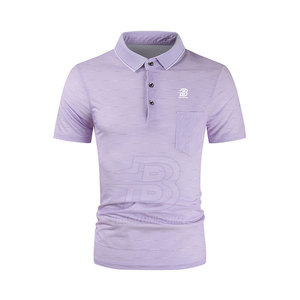 2025 logotipo personalizado ligero para hombres para camisetas de polo patrón sólido tela de lona precio al por mayor - Product Image 1