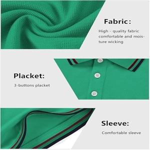 Camiseta Polo para Hombre, Manga Corta, Ropa Deportiva Elegante, Ropa Casual, Tejido Transpirable de Alta Calidad, Camiseta Polo Cómoda de EE. UU. - Product Image 5