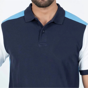 เสื้อกอล์ฟแขนสั้นผ้าโพลีเอสเตอร์สำหรับผู้ชายเสื้อสำหรับใส่เดินกอล์ฟผ้าซับเหงื่อออกแบบได้ตามต้องการ - Product Image 4