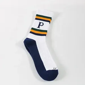 Calcetines personalizados con logotipo de Jacquard calcetines deportivos diarios con suela de cojín de rizo con rayas para hombres y mujeres JZVINA Vietnam Sock Factory - Product Image 2