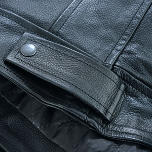 New Black Genuine Cowhide Leather Racing Motorbike Jacket CE-Certified Protections Adventuring Motorcycle Riding Jacket For Men - Product Image 6