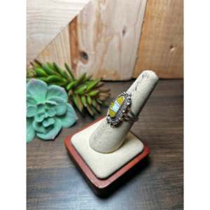 James Mannygoats <b>Statement</b> <b>Ring</b> Multi Stone Natural Gemstone and Sterling <b>Silver</b> Size 6.5 Everyday Wear Geometry Design - Product Image 3