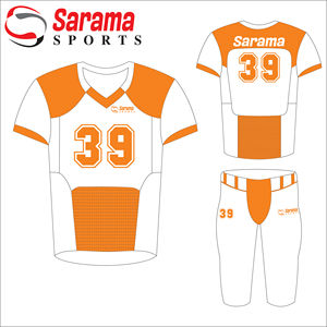 Maillots de football américain pour hommes Ensemble de maillots de football américain vierges Uniformes de football américain pour garçons, - Product Image 1