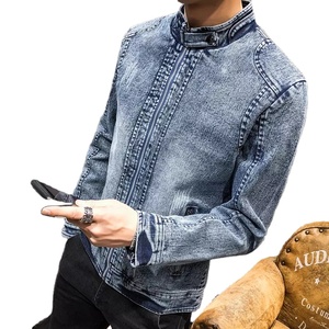 แจ็กเก็ตยีนส์สำหรับผู้ชายเสื้อแจ็กเก็ตยีนส์ซักวินเทจสำหรับผู้ชายเสื้อยีนส์แบบแฟชั่นออกแบบโลโก้ได้ตามต้องการ - Product Image 4