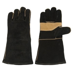 Gants de sécurité industrielle en cuir de vachette Protection du travail résistant à la chaleur Patch en cuir fendu Gants de travail de soudage - Product Image 1