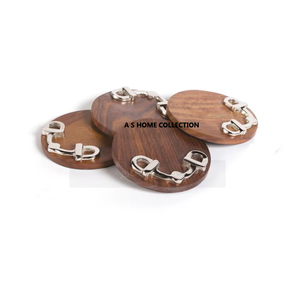 Wood and Metal Decorative Latest Unique Design Wholesale Price Set of 4 <b>Coasters</b> <b>for</b> <b>Drink</b> - Product Image 1